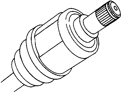 Diagram of a drive shaft end with callout 63 pointing to a circlip being removed.