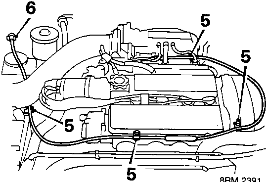 Engine cooling system components layout diagram