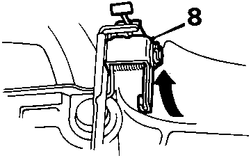 Illustrates removal of windshield wiper motor assembly