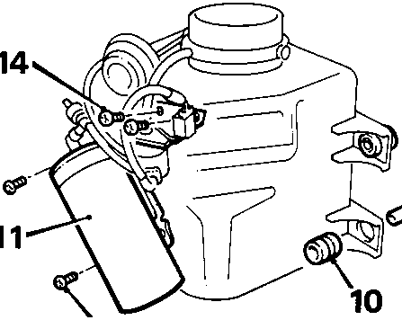 Diagram of resonator and vacuum tank assembly with callout numbers 9, 10, 11, 12, 14