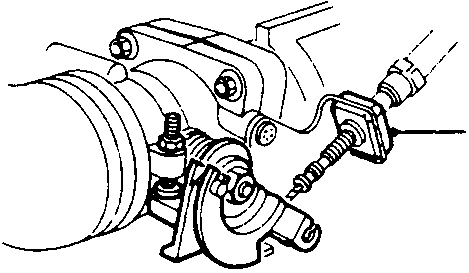 Diagram showing throttle cable connection with callout number 7, and figure code 19M0593A