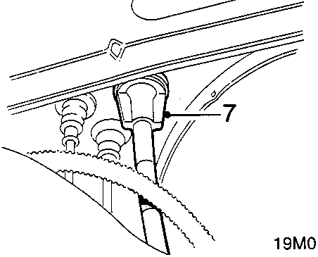 Diagram showing cable being released from bulkhead