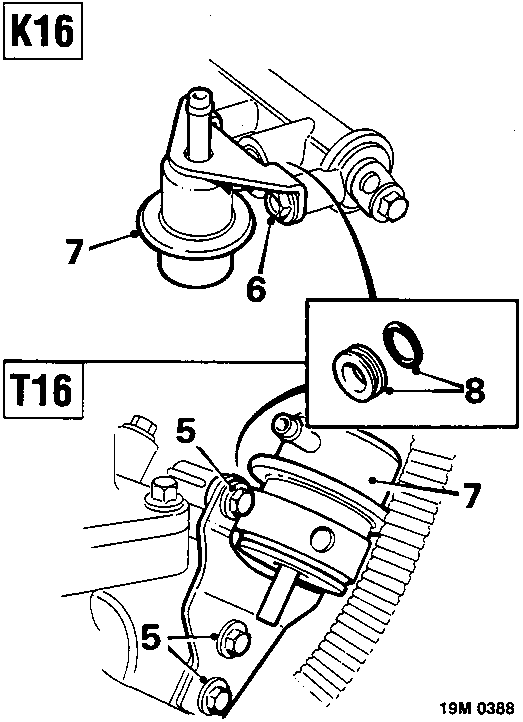 Brake caliper mounting hardware assembly diagram