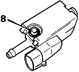 Diagram of purge valve with callout number 8