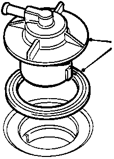Diagram showing cut-off valve and seal assembly with callout number 22