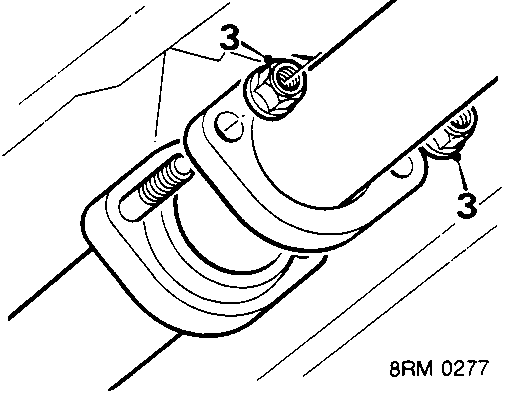 Diagram showing intermediate pipe connection to tail pipe with callout number 3