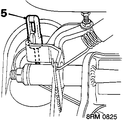 Diagram showing release of inner cable from clutch pedal and bulkhead area