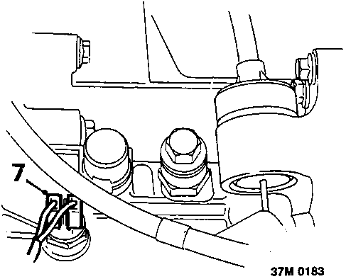 Diagram showing reverse lamp switch connection with callout number 7