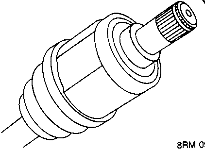 Diagram of drive shaft end with circlip callout number 12