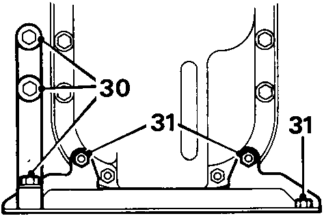 Anti-beaming bracket and flywheel housing removal