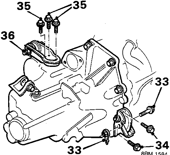 Gearbox mounting bracket removal