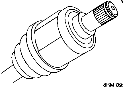 Diagram showing circlip on drive shaft, callout 12