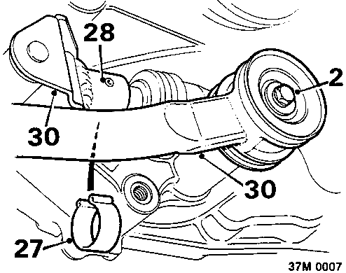 Diagram showing a gear change steady bar and selector rod assembly with callout numbers 27, 28, 29, and 30.