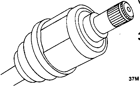 Diagram of drive shaft end with circled callout 32