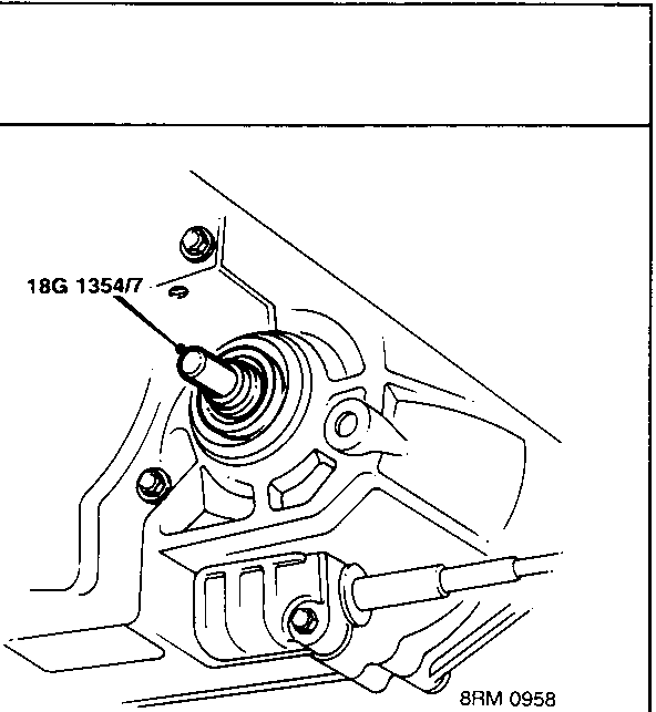 Illustrates installation of steering column lock cylinder