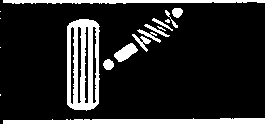 Icon showing a shock absorber and coil spring assembly