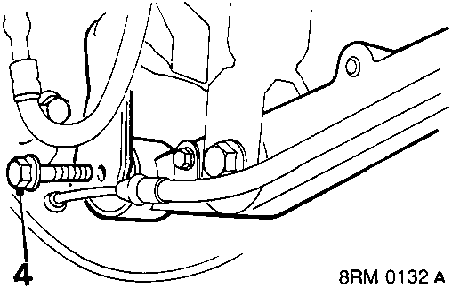 Diagram showing bolt lower arm to trailing arm, callout 4