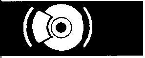 Icon showing a brake disc with curved lines on either side representing braking action or rotation