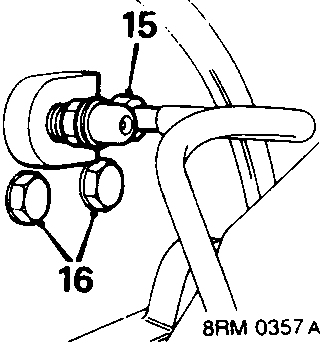 Diagram showing release of brake pipe union and removal of wheel cylinder bolts