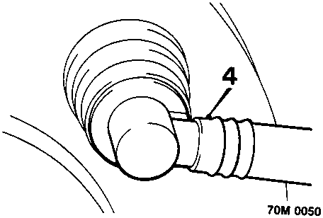Diagram showing non-return valve grommet in servo
