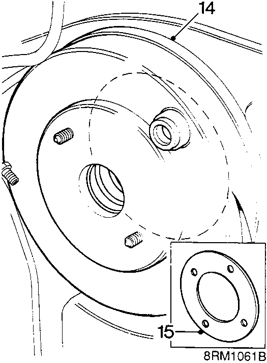 Diagram showing release points for servo and removal of servo sealing gasket