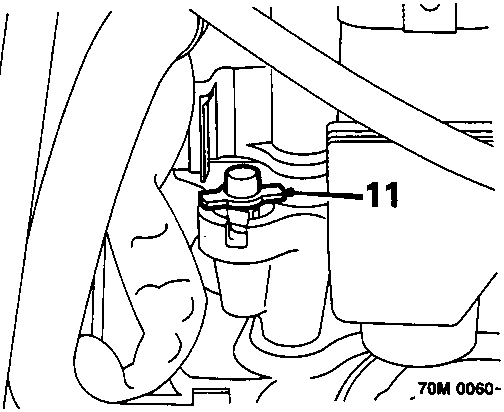 Diagram showing modulator bleed screw with callout number 11