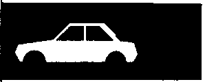 Silhouette of a car shown in side profile
