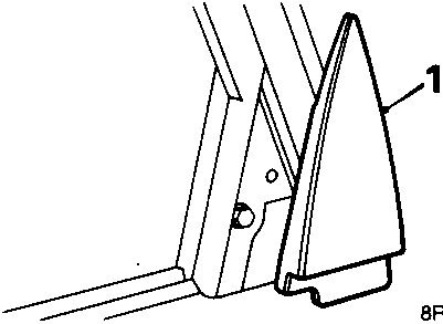 Diagram showing removal of cheater panel from door