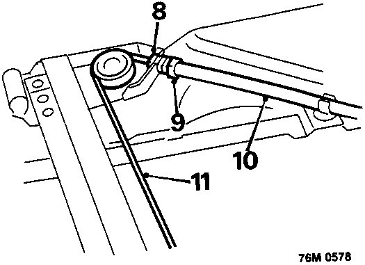 Diagram showing rear runner assembly components numbered 8, 9, 10, and 11.