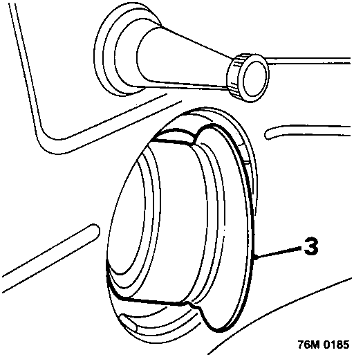 Diagram showing removal of speaker splash guard from rear window regulator mounting plate