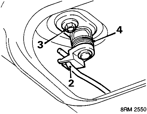 Diagram showing private lock assembly with callout numbers 2, 3, and 4
