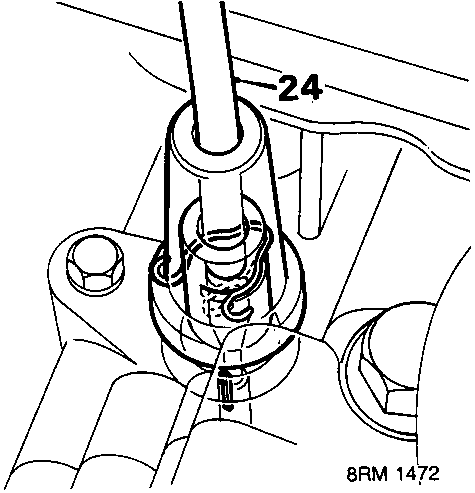 Diagram showing disconnecting speedometer cable from gearbox on 1.6 models