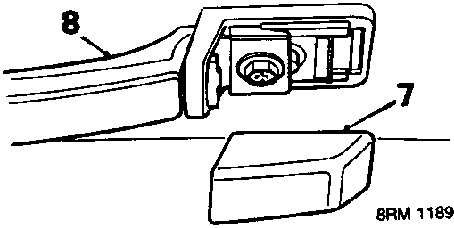 Diagram showing grab handle with callout numbers 7 and 8