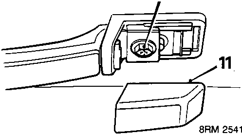 Diagram showing grab handle assembly with callout number 11