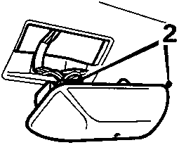 Diagram showing release of Ultrasonic Disable switch from R.H trim panel