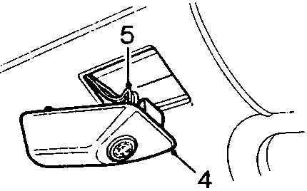 Diagram showing the alarm ultrasonic module and multiplug connection on the headlining