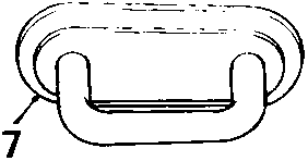 Diagram of the rear seat catch striker rubber component.