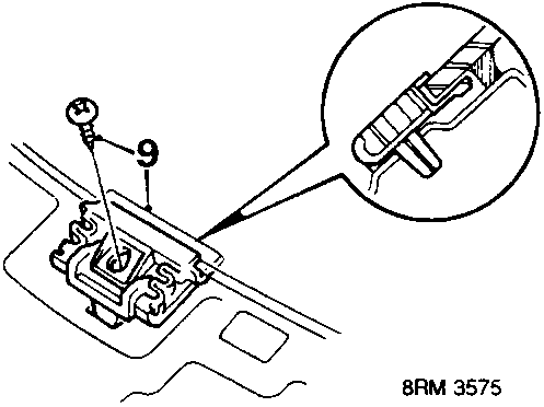 Diagram showing bracket removal with callout 9