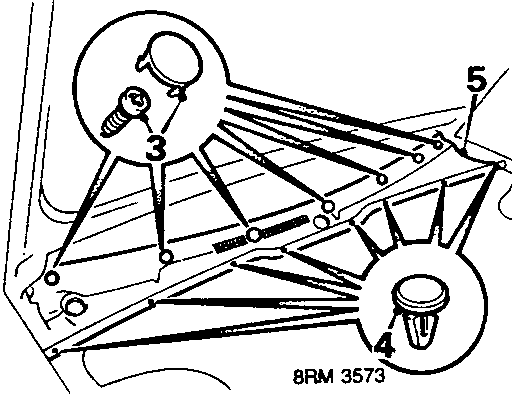 Diagram showing plenum air intake with numbered callouts 3, 4, 5