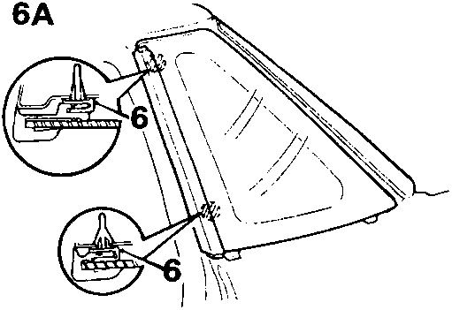 Illustrates removal of door hinge pin with tool