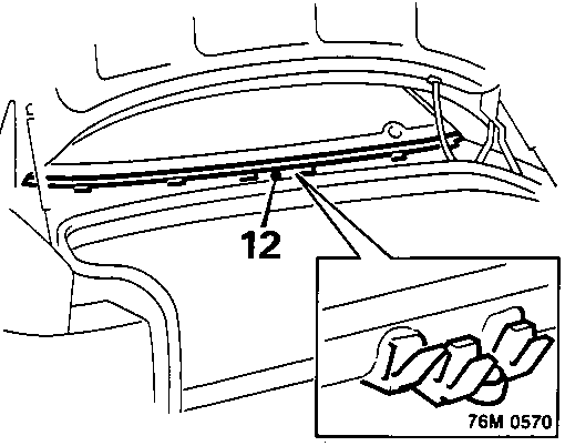 Diagram showing boot flip seal with callout number 12