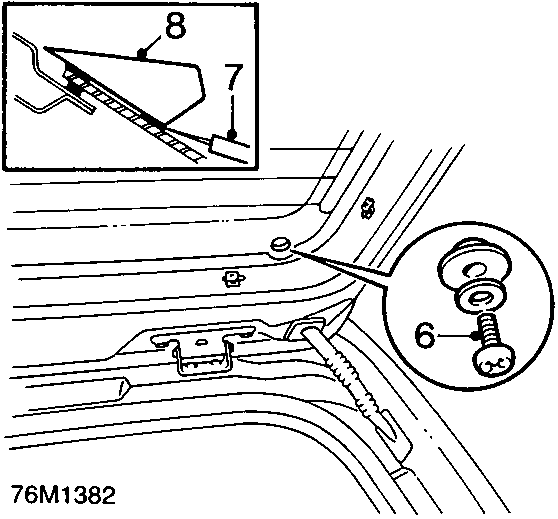 Illustrates door hinge assembly with bolt and latch mechanism details