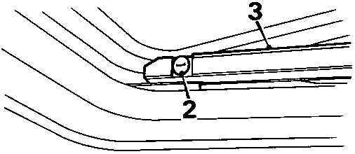 Diagram showing the turnbuckles securing the drain channel assembly to the culisse on the sun roof lid