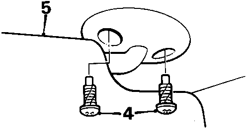 Diagram showing removal of sun visor screws and the sun visor itself from headlining