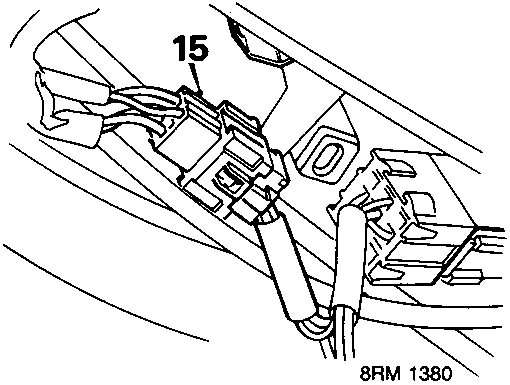Diagram showing disconnecting of sun roof motor multiplug connector