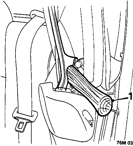 Diagram of power hood mechanism showing chocks placed in both sides of the hood mechanism, with callout number 12.