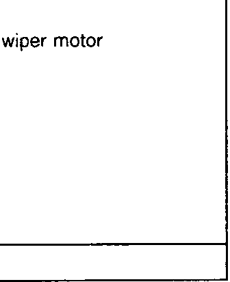 Wiper motor component location diagram for vehicle maintenance