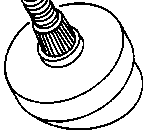Diagram showing wiper arm nut cover and spindle detail