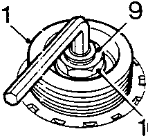 Alternator pulley and centre shaft