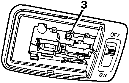 Diagram of roof lamp assembly without sun roof variant showing callout number 3, reference 86M 1331